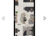 Kıbrıs İskele Long Beach'te Stüdyo Daire