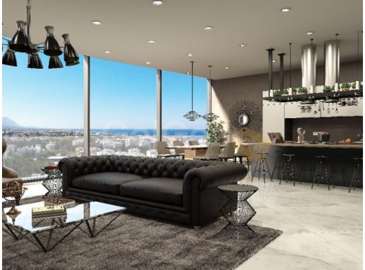 Kıbrıs Girne Merkezinde AVM Residence Projesinde Satılık 3+1 Daireler **