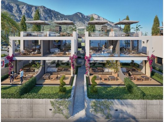 Girne Lapta Satılık 2+1 Bahçe Katı ve Penthouse Daireler 239.000 STG/+905338881419