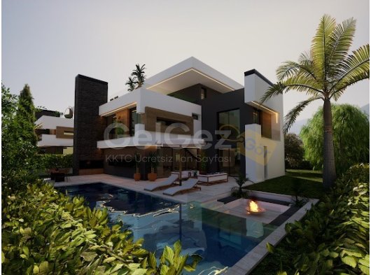 EDREMIT BOLGESINDE DAG VE DENIZ MANZARALI 4+1 MODERN VILLALAR