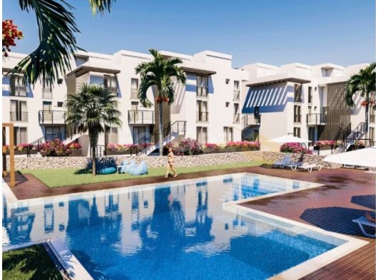 Kıbrıs Girne Esentepe de Taşınmaya Hazır Luks Sitede Denize Sıfır Ödeme Planlı 2+1 Dublex Daire