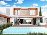 Kıbrıs Girne Ozanköy de Ful Deniz Manzaralı 3 Ay Sonra Teslim Ödeme Planlı Luks 4+1 Villalar