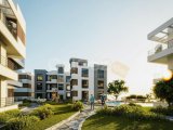 Kıbrıs Girne Lapta Bölgesinde Türk Tapulu Havuzlu Site İçerisinde Satılık Bahçeli 3+1 Daire