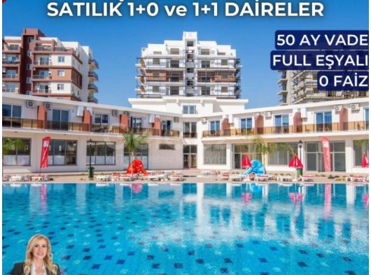 İskele Long Beach’te Denize Yürüme Mesafesinde, Ful Eşyalı, 50 Ay Vade ile Stüdyo Taşınmaya Hazır Daireler Seni Bekliyor