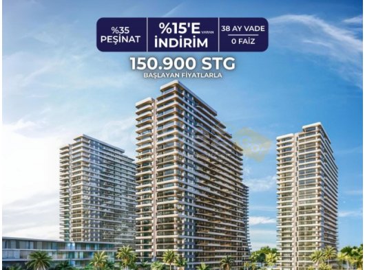 Long Beach, İskele'de Satılık Daire