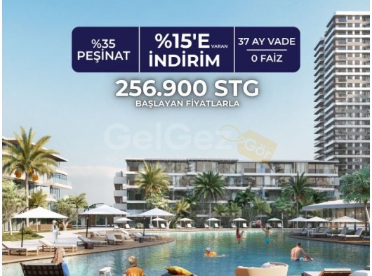 Long Beach, İskele'de Satılık Daire