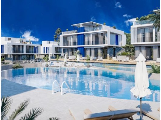 KKTC Girne Esentepe'de Denize Yakın Site İçerisinde Ödeme Planlı Satılık 1+1 Loft Daireler