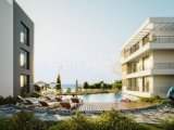 Kıbrıs Girne Lapta Bölgesinde Türk Tapulu Havuzlu Site İçerisinde Satılık 2+1 Daire