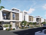 KKTC İskele Long Beach'te Merit Royal Garden'a 750 Metre Site İçerisinde Satılık 3+1 İkiz Villa