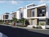 KKTC İskele Long Beach'te Merit Royal Garden'a 750 Metre Site İçerisinde Satılık 3+1 İkiz Villa