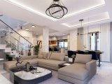 KKTC İskele Long Beach'te Merit Royal Garden'a 750 Metre Site İçerisinde Satılık 3+1 İkiz Villa
