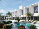 KKTC İskele Long Beach'te Merit Royal Garden'a 750 Metre Site İçerisinde Satılık 1+1 Lüks Dublex Penthouse Daireler