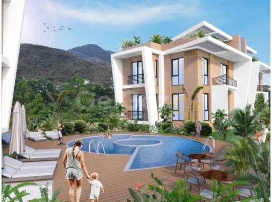 Girne, Alsancak bölgesinde satılık 2+1 yeni, geniş daire