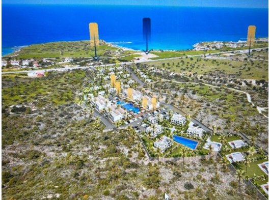 Girne, Esentepe'de satılık 1+1 lüks, geniş daire
