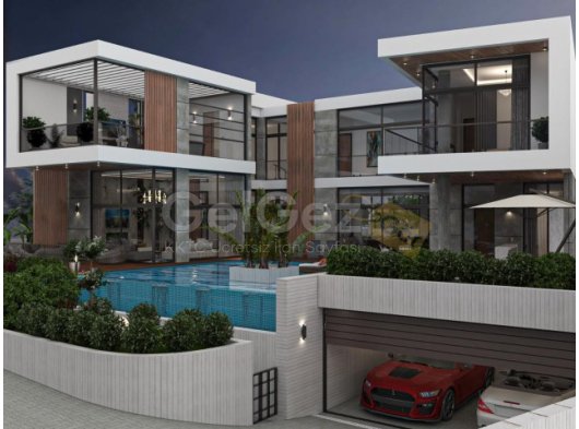 BELLAPAIS'TE DENİZ VE DAĞ MANZARALI SATILIK ULTRA LÜX 5+1 VİLLA