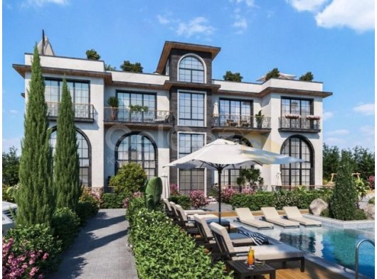 Lapta'da ortak havuzlu satılık lüks 2+1 daireler