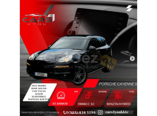 PORSCHE CAYENNE S 3.0 BENZİN/HYBRİD