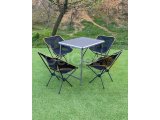 BÜYÜK MDF +4 PRATİK SANDALYE SET