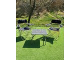 CAMPOUT KÜÇÜK MDF +2 MOGAN SANDALYE SET