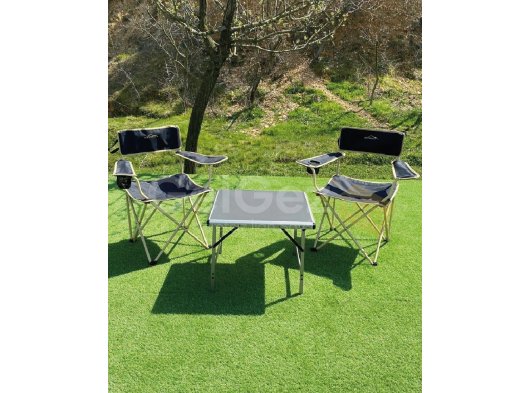 CAMPOUT KÜÇÜK MDF +2 MOGAN SANDALYE SET
