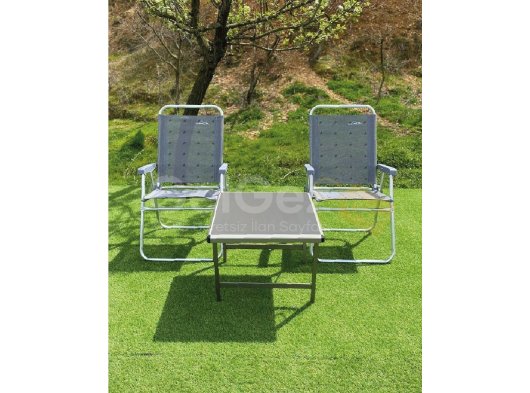 KÜÇÜK MDF +2 PLAJ SANDALYE SET