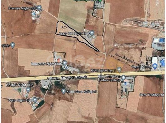 Lefkoşa Alayköy'de Bahçeşehir Üniversitesi Karşısı Eşdeğer Koçanlı Arazi.
