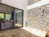 Bellapais'te Havuzlu Site İçerisinde Çatı Teraslı ve Ful Eşyalı 4+1 İkiz Villa