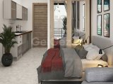 Zemin katta modern stüdyo + deniz manzarası + ortak havuz + plaja yürüme mesafesinde