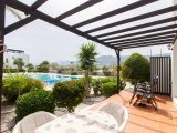 3 yatak odalı teras ev + full eşyalı + 18m x 6m ortak havuz + klima + mutfak aletleri + Sahipleri adına tapu KDV ödenmiş