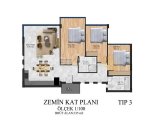 Esentepe'de Modern 3+1 Bungalow + Ortak yüzme havuzu + Tenis kortu + Esrarengiz dağ ve deniz manzarası ref 1821a-3