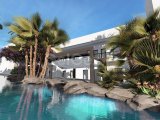 Contemporary 1 bedroom garden apartment + communal pools + indoor heated pool + SPA centre + restaurant + bar + gym + sport facilities + walking distance to the