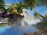 Contemporary 1 bedroom garden apartment + communal pools + indoor heated pool + SPA centre + restaurant + bar + gym + sport facilities + walking distance to the