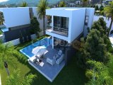 4 yatak odalı modern villalar + 8m x 4m yüzme havuzu + 2 araçlık otopark + güzel deniz ve dağ manzarası + ödeme planı