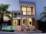 4 yatak odalı modern villalar + 8m x 4m yüzme havuzu + 2 araçlık otopark + güzel deniz ve dağ manzarası + ödeme planı