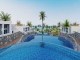 Lüks, en üst kalitede, plan aşamasında 3 yatak odalı bungalov + çatı terası + ortak yüzme havuzu + restoran + spor salonu + muhteşem deniz ve dağ manzaraları