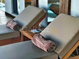 3 yatak odalı lüks bahçe daire + tamamen mobilyalı + ortak yüzme havuzları + restoran + SPA merkezi + tenis kortu + golf