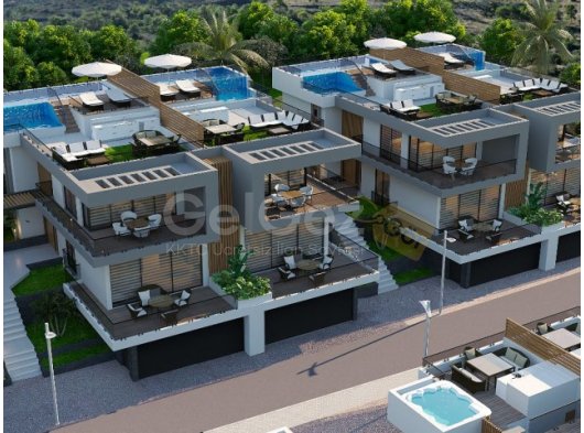 Girne merkezde 3+1 256 m2 site içerisinde 187.500 STG peşinat ile Türk Malı villalar...