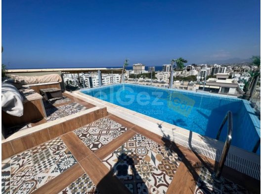 Yeni Liman'da 3+1 dublex özel havuzlu eşyalı ultra luks penthouse 2500 STG / 0548 823 96 10