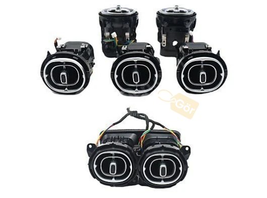 Mercedes C W206 Uyumlu Yedek Parça Işıklı Ön-Arka Havalandırma 64 Renk (2021 ve üzeri)