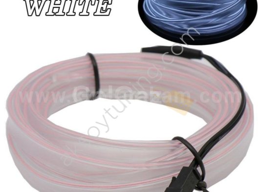 Araç İçi Neon Aydınlatma Beyaz 1 Metre