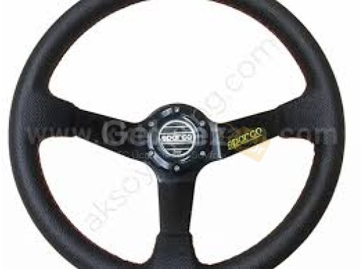 Sparco Spor Direksiyon Ofsetli Siyah Sarı Deri