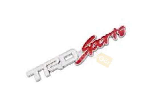 TRD Sports Beyaz Kırmızı Çamurluk ve Bagaj Logosu