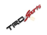 TRD Sports Siyah Kırmızı Çamurluk ve Bagaj Logosu