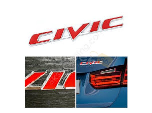 Honda Uyumlu Yedek Parça Civic Bagaj ve Çamurluk Logosu Kırmızı