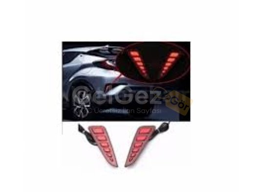 Toyota C-HR Uyumlu Yedek Parça Arka Tampon Sağ Sol Orta Fren Lambası Seti