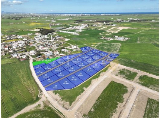 GAZİMAĞUSA MUTLUYAKA SATILIK PROJE AŞAMASINDA PRIME 1. ETAP ARSALAR