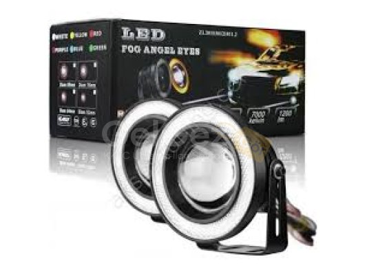 76 mm RGB Mercekli Angel Led Halkalı Led Sis