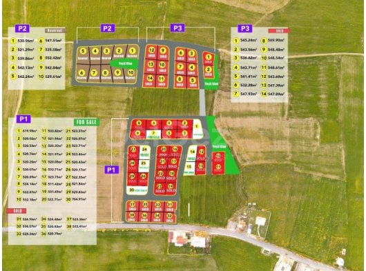 YATIRIM FIRSATI!!!! GAZİMAĞUSA DÖRTYOL PROJE AŞAMASINDA SATILIK PARSELASYON ARSALAR
