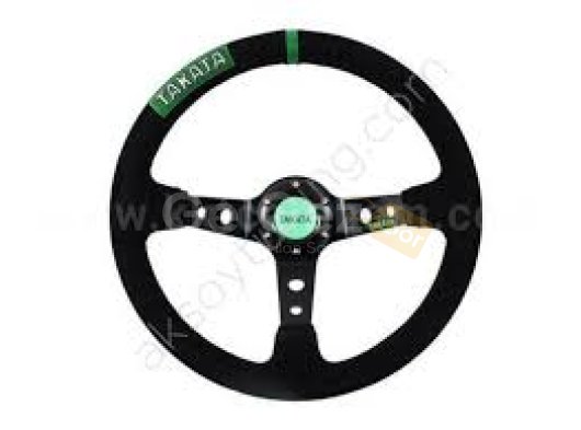 Takata Spor Direksiyon Ofsetli Siyah Süet