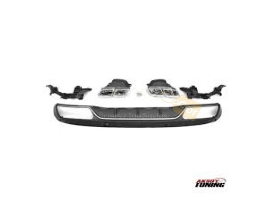 Mercedes C Class W205 2014-2018 Sedan Uyumlu Yedek Parça Difüzör Krom